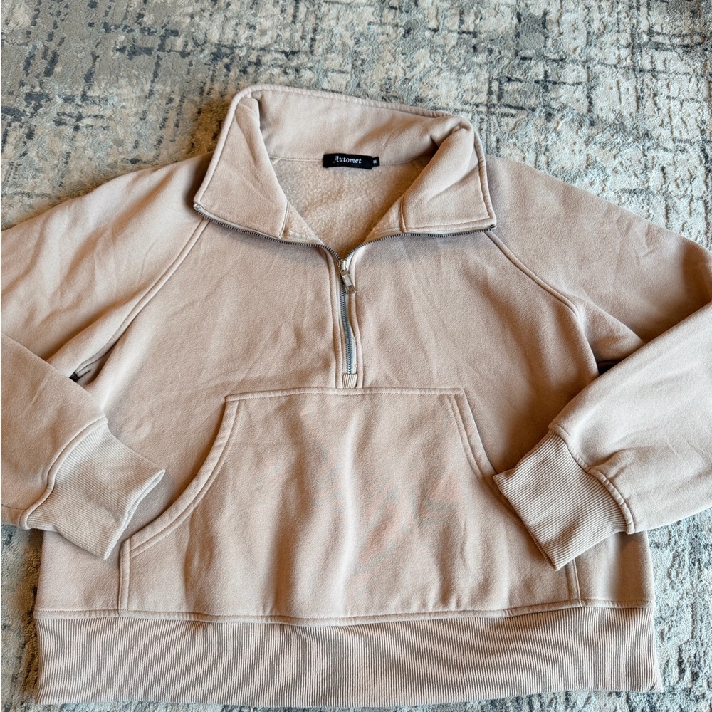 Automet Tan Scuba-Style Hoodie – Size Medium (New Without Tags)